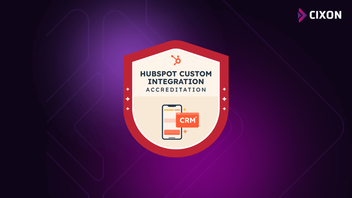 CIXON erhält Custom Integration Akkreditierung von HubSpot - Blogartikel Banner Bild