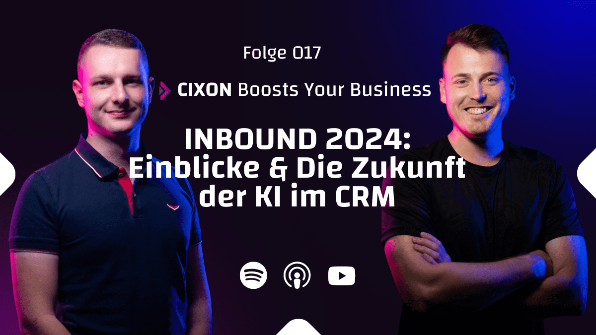 Inbound 2024 - Breeze & Agent AI - Beitragsbild mit Stefan Wendt und Benjamin Leupold auf dunklem Hintergrund