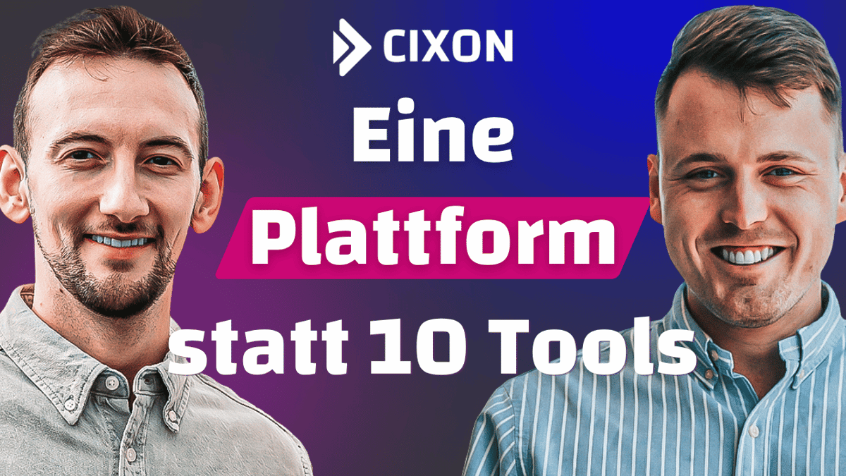 10 Tools, die HubSpot ersetzen kann | Dominik Enzler & Stefan Wendt vor lila & pinkem Hintergrund mit weißer Schrift 