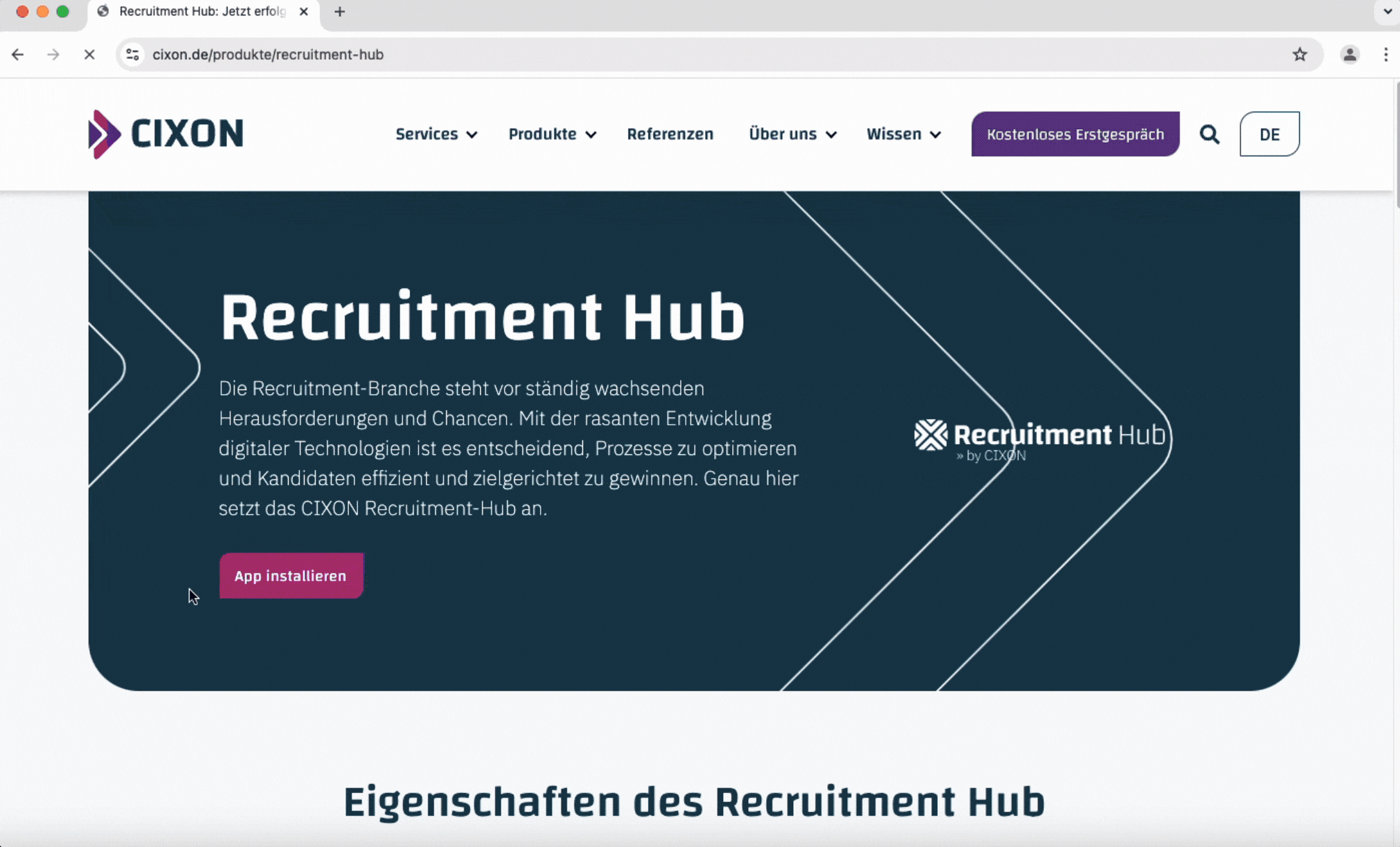 Recruitment Hub installieren