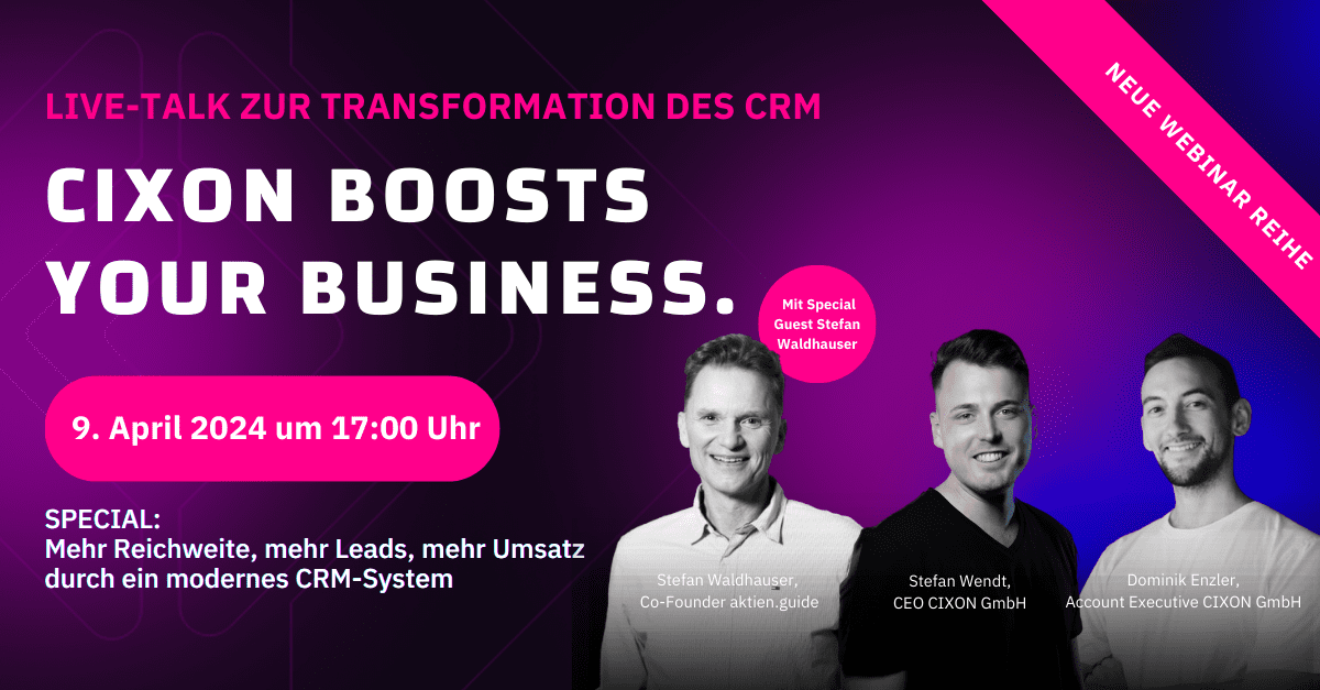CRM Transformation Webinar mit Gast Stefan Waldhauser - CRM damals vs heute - Moderne CRM Plattform HubSpot